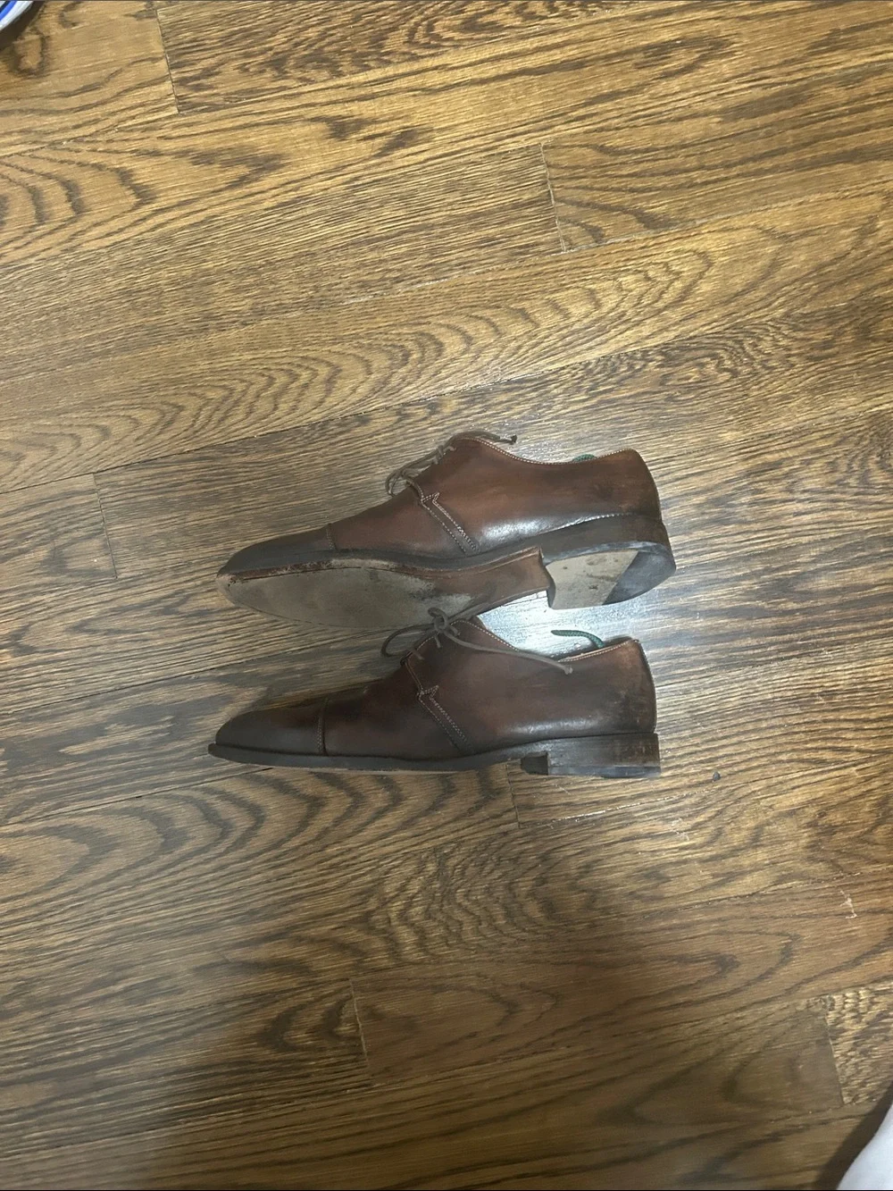 Barneys Brown Oxford Leather Dress Shoes Size 11